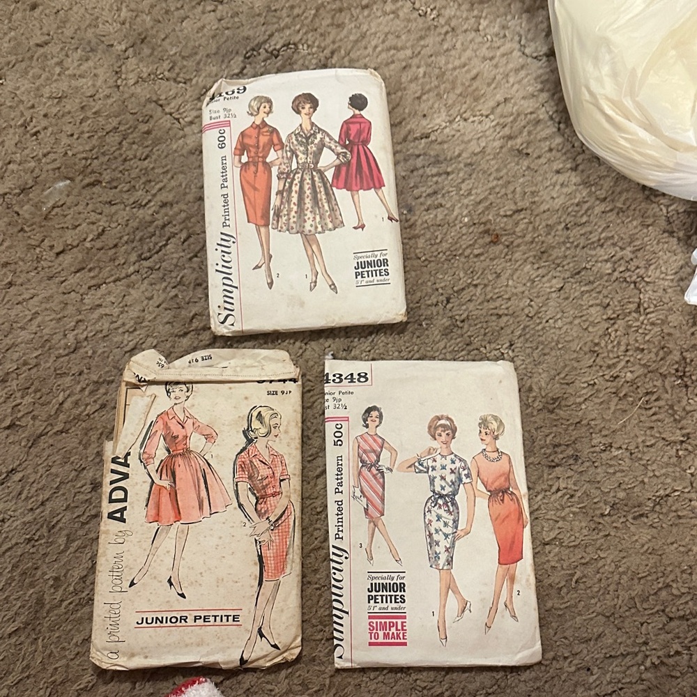 Vintage 1990’s junior petite sewing patterns